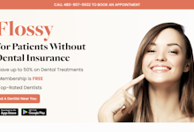 Screenshot of Flossy's webpage